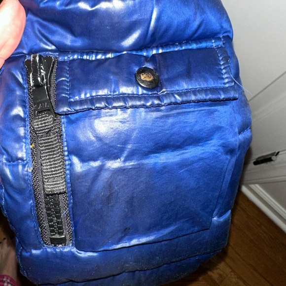 SAM. Shiny Navy jacket.  Freestyle DOWN Excellent used condition - Picture 3 of 9